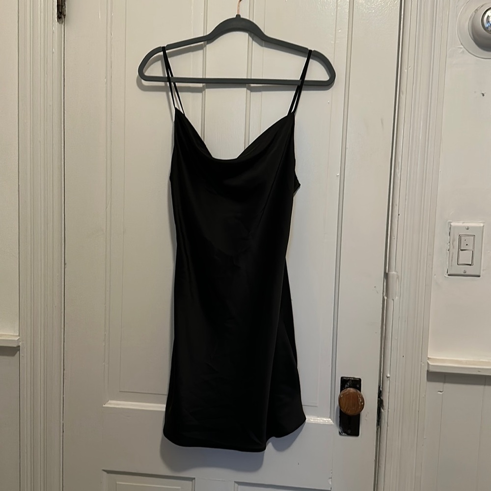 Urban outfitters black cami silk dress